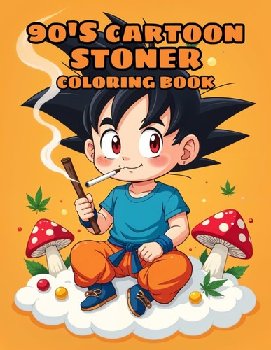 90s cartoon stoner coloring - cartoon,