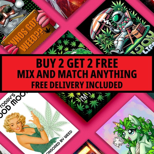 Weed poster retro kiffer - poster,